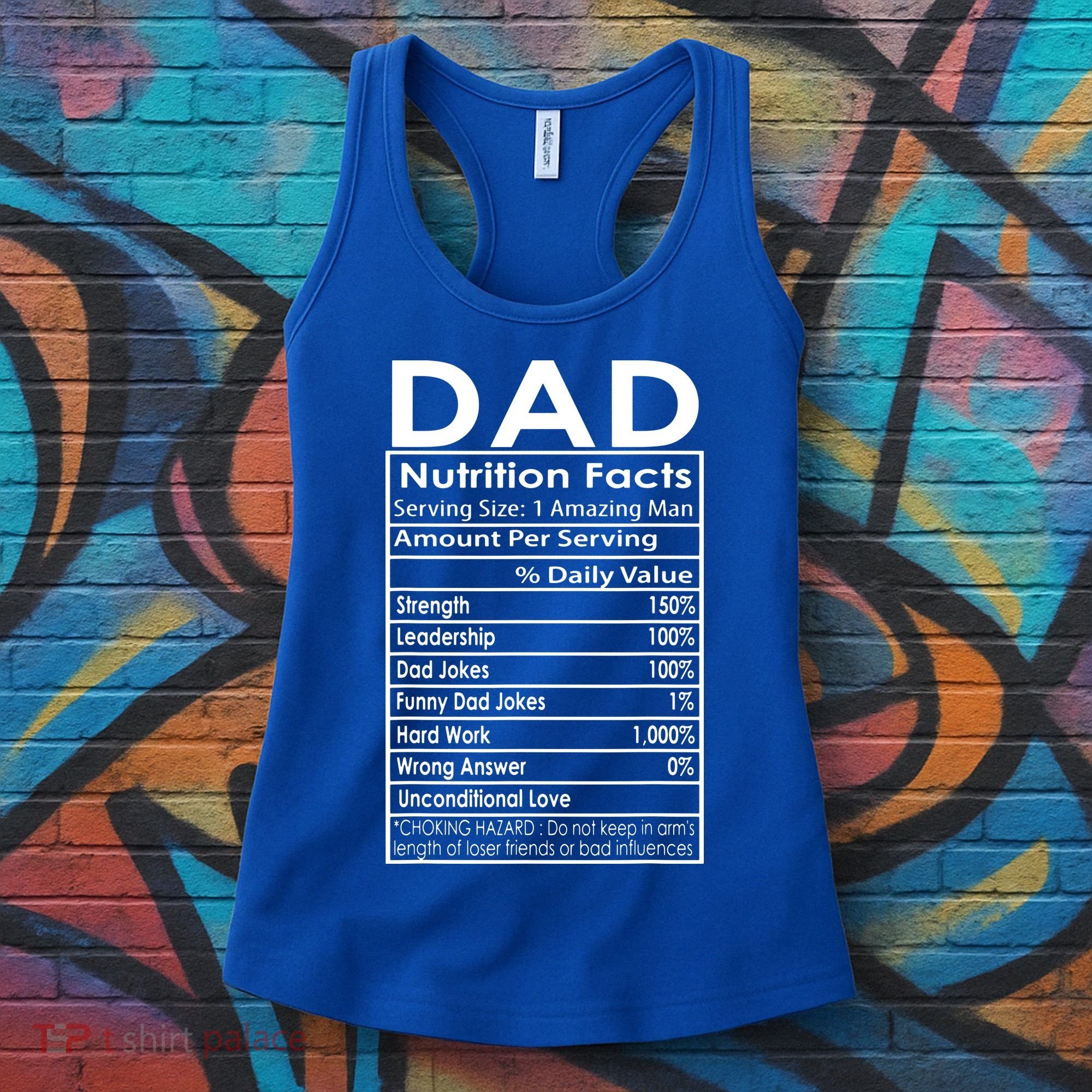 Funny Men's Father's Day Dad Nutrition Facts Gift Women's Tank Top