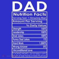 Funny Men's Father's Day Dad Nutrition Facts Gift Baby Bodysuit thumb 2