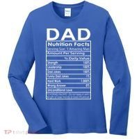 Funny Men's Father's Day Dad Nutrition Facts Gift Women's Long Sleeve Shirt thumb 0
