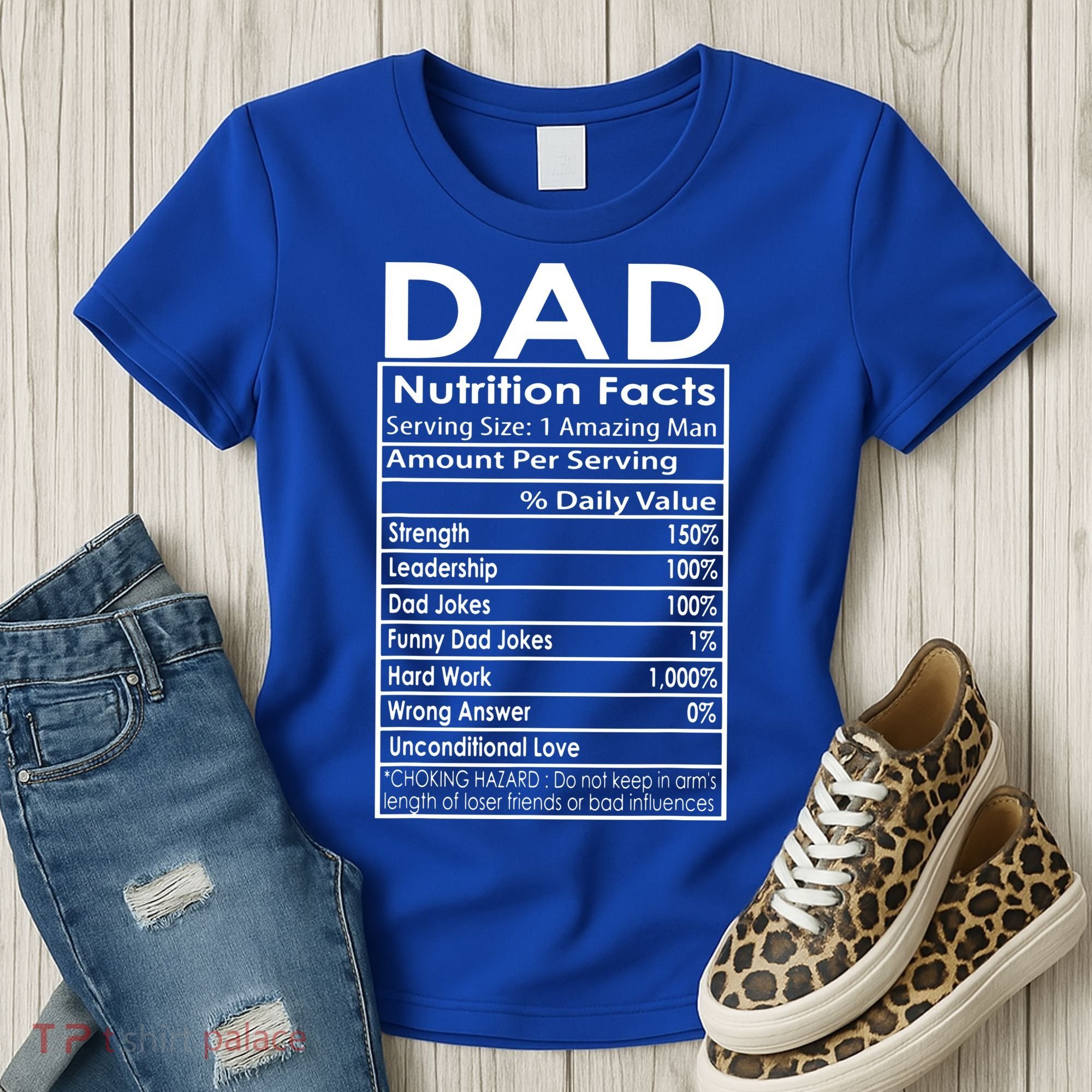 Funny Men's Father's Day Dad Nutrition Facts Gift Women's T-Shirt