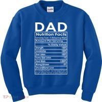 Funny Men's Father's Day Dad Nutrition Facts Gift Kids Sweatshirt thumb 0