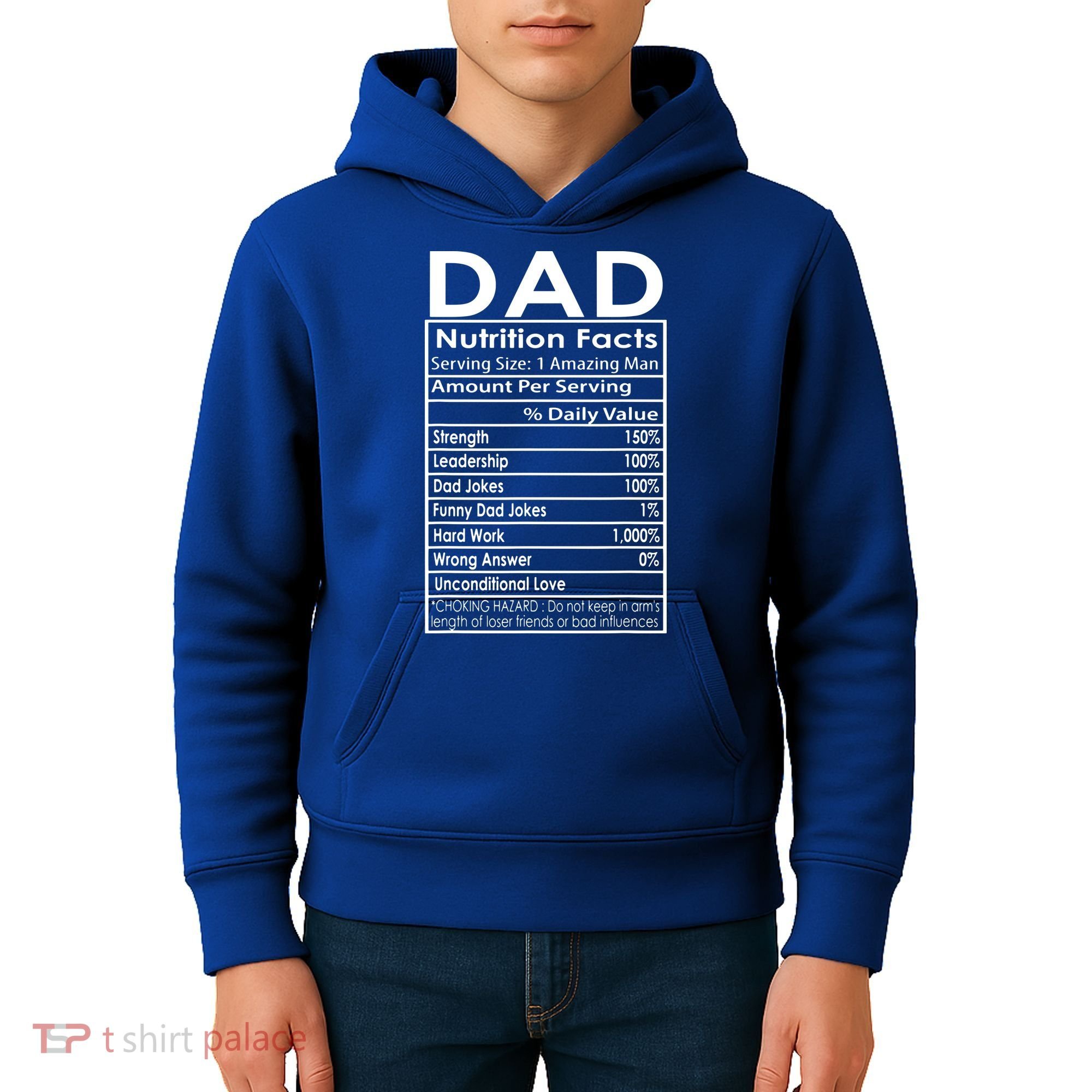 Funny Men's Father's Day Dad Nutrition Facts Gift Kids Hoodie