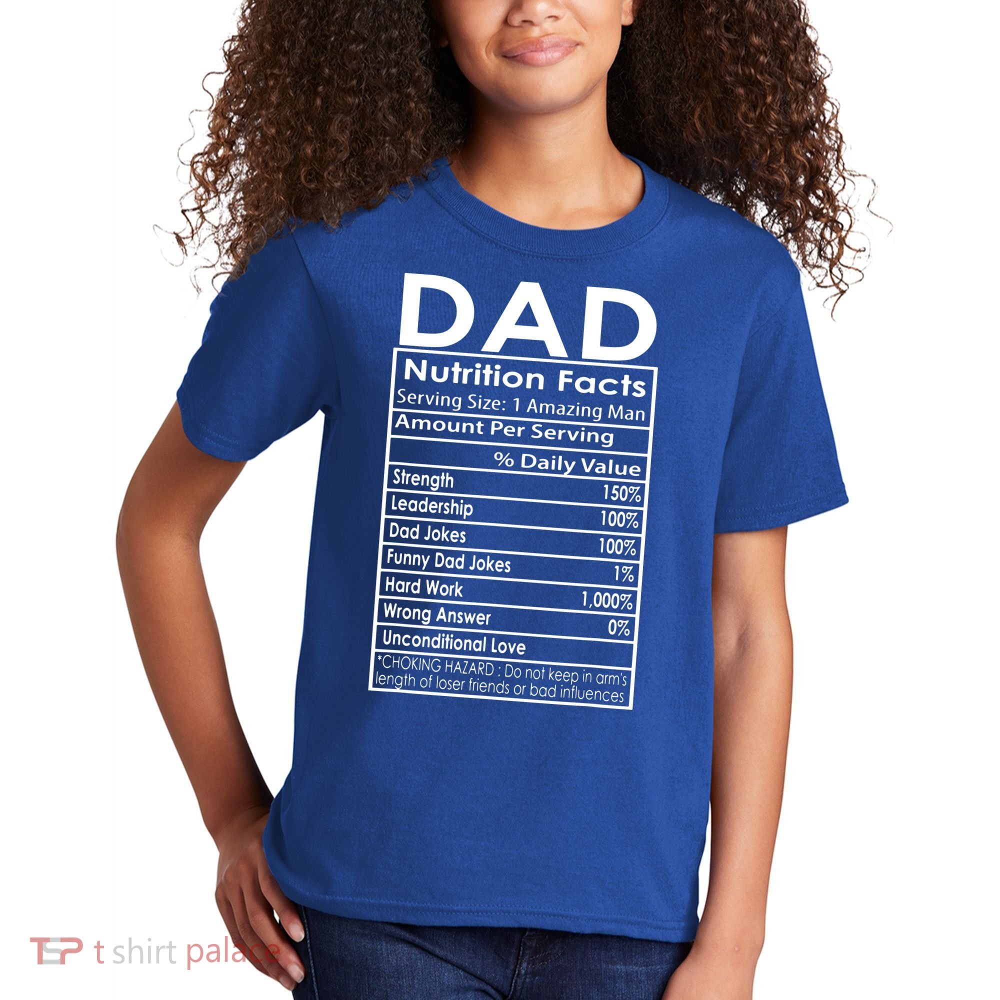 Funny Men's Father's Day Dad Nutrition Facts Gift Kids T-Shirt