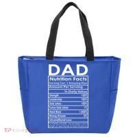 Funny Men's Father's Day Dad Nutrition Facts Gift Tote Bag thumb 0