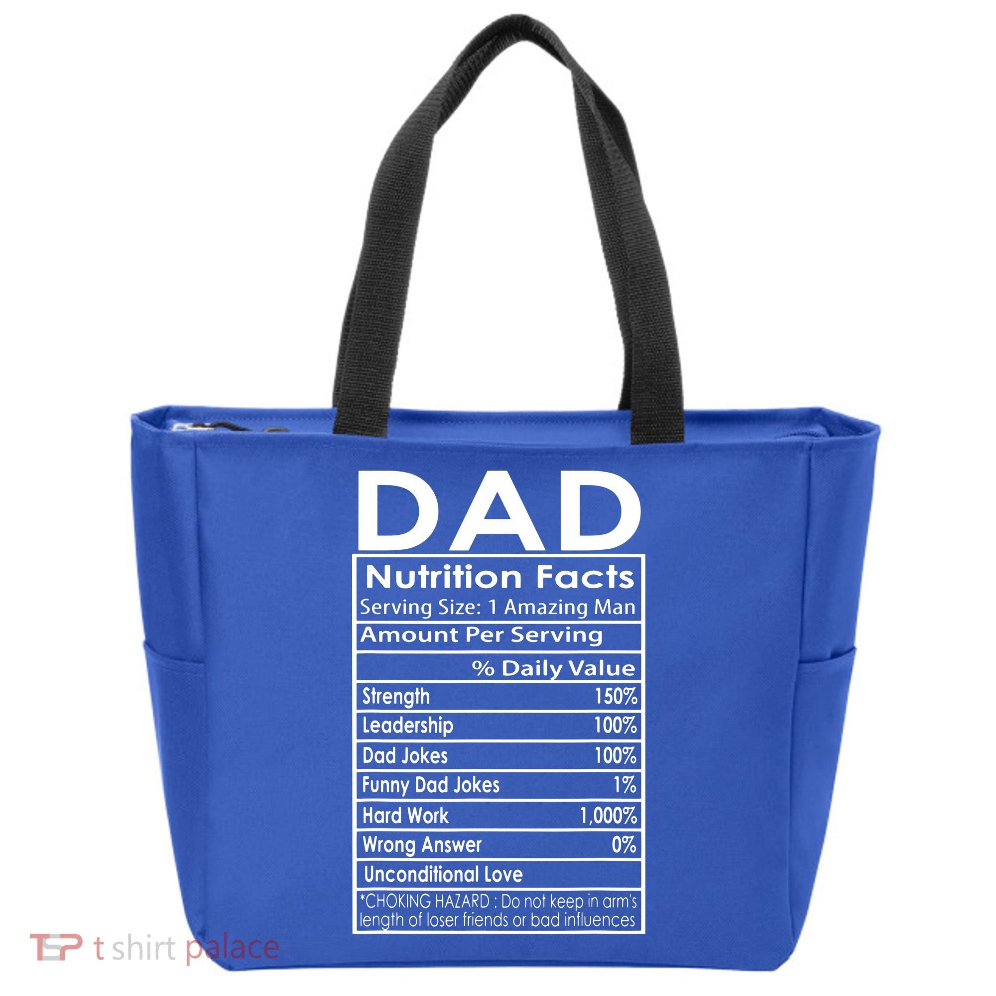 Funny Men's Father's Day Dad Nutrition Facts Gift Tote Bag