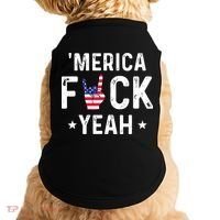 Funny Merica Fuck Yeah 4th Of July Doggie Tank thumb 0