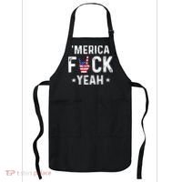 Funny Merica Fuck Yeah 4th Of July Apron thumb 0