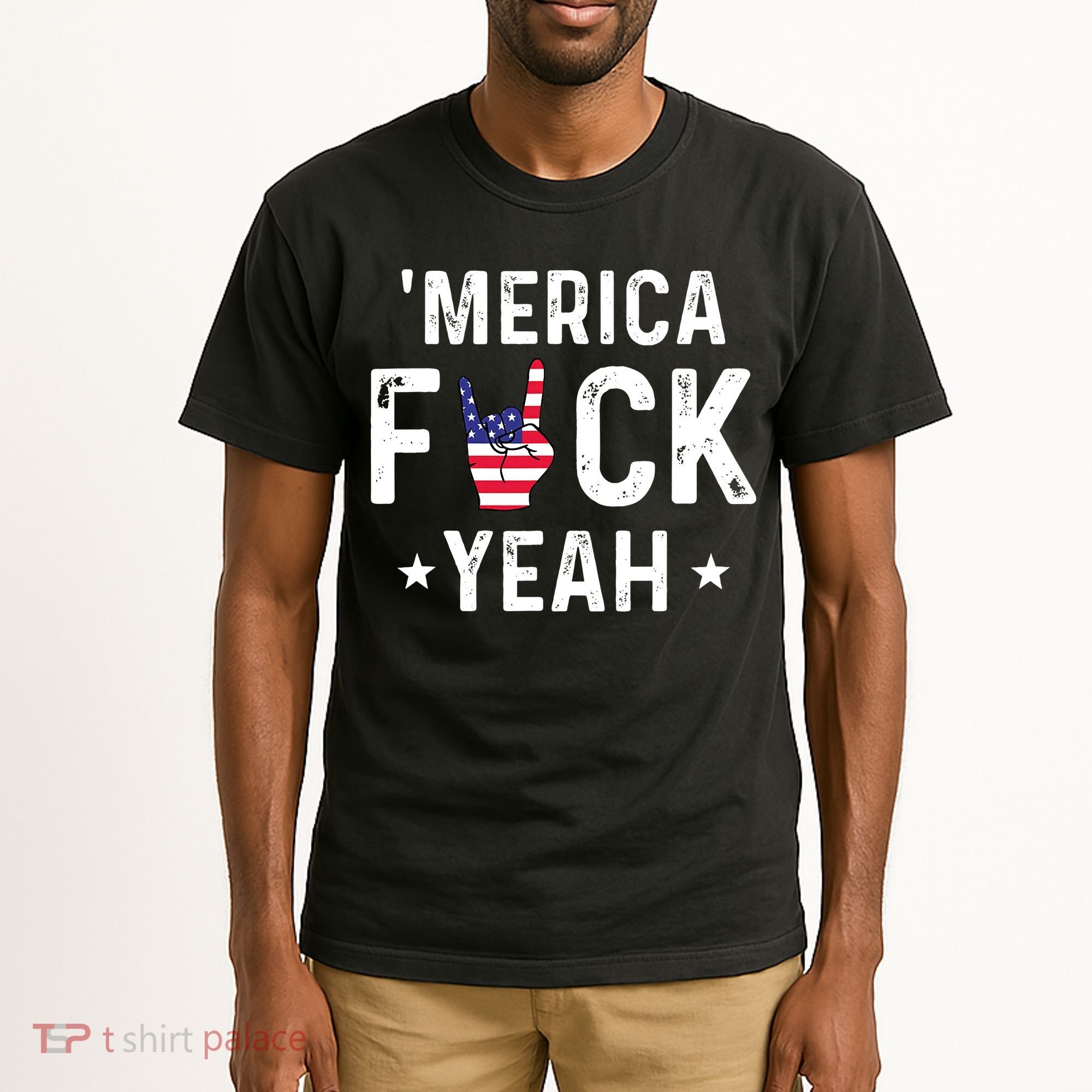 Funny Merica Fuck Yeah 4th Of July Tall T-Shirt