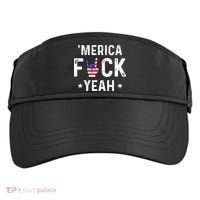 Funny Merica Fuck Yeah 4th Of July Adult Drive Performance Visor thumb 0