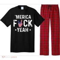 Funny Merica Fuck Yeah 4th Of July Pajama Set thumb 0