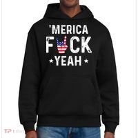 Funny Merica Fuck Yeah 4th Of July District V.I.T. Heavyweight Hoodie thumb 0