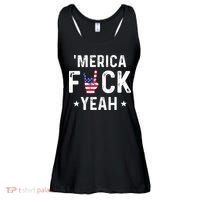 Funny Merica Fuck Yeah 4th Of July Ladies Essential Flowy Tank thumb 0