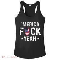 Funny Merica Fuck Yeah 4th Of July Ladies PosiCharge Competitor Racerback Tank thumb 0