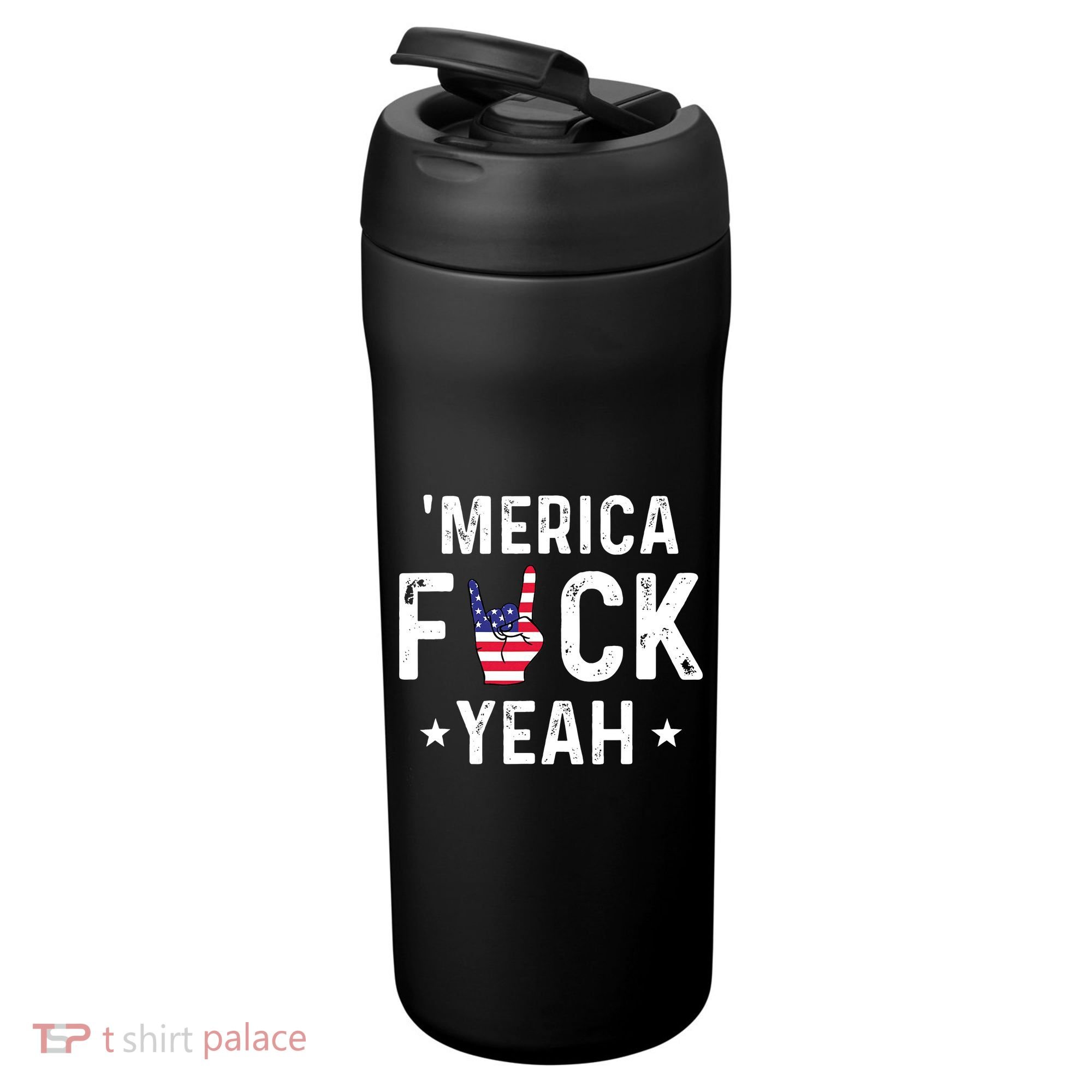 Funny Merica Fuck Yeah 4th Of July 24oz Duet Stainless Steel Tumbler