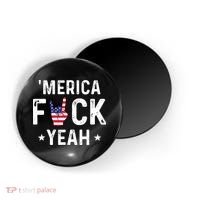 Funny Merica Fuck Yeah 4th Of July Magnet thumb 0
