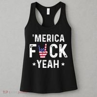 Funny Merica Fuck Yeah 4th Of July Women's Tank Top thumb 3