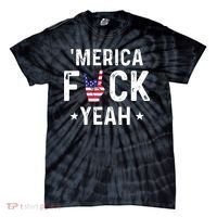 Funny Merica Fuck Yeah 4th Of July Tie-Dye T-Shirt thumb 0