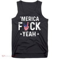 Funny Merica Fuck Yeah 4th Of July Tank Top thumb 0