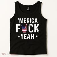 Funny Merica Fuck Yeah 4th Of July Tank Top thumb 2