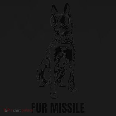 Fur Missile Funny Black Belgian Malinois Dog Apron