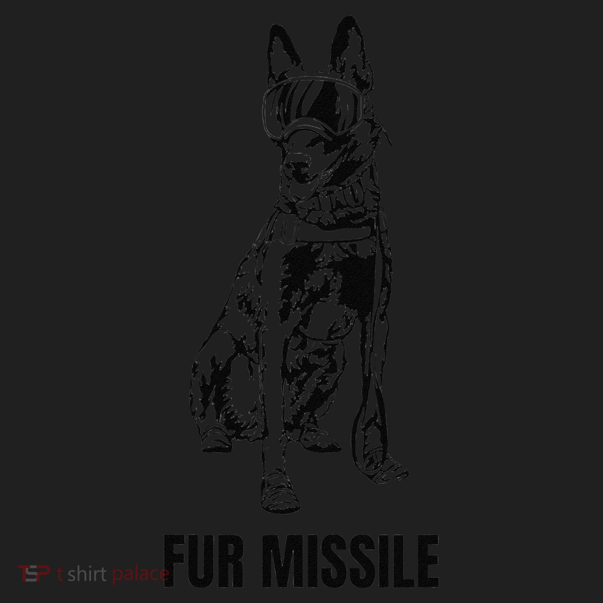 Fur Missile Funny Black Belgian Malinois Dog Beanie