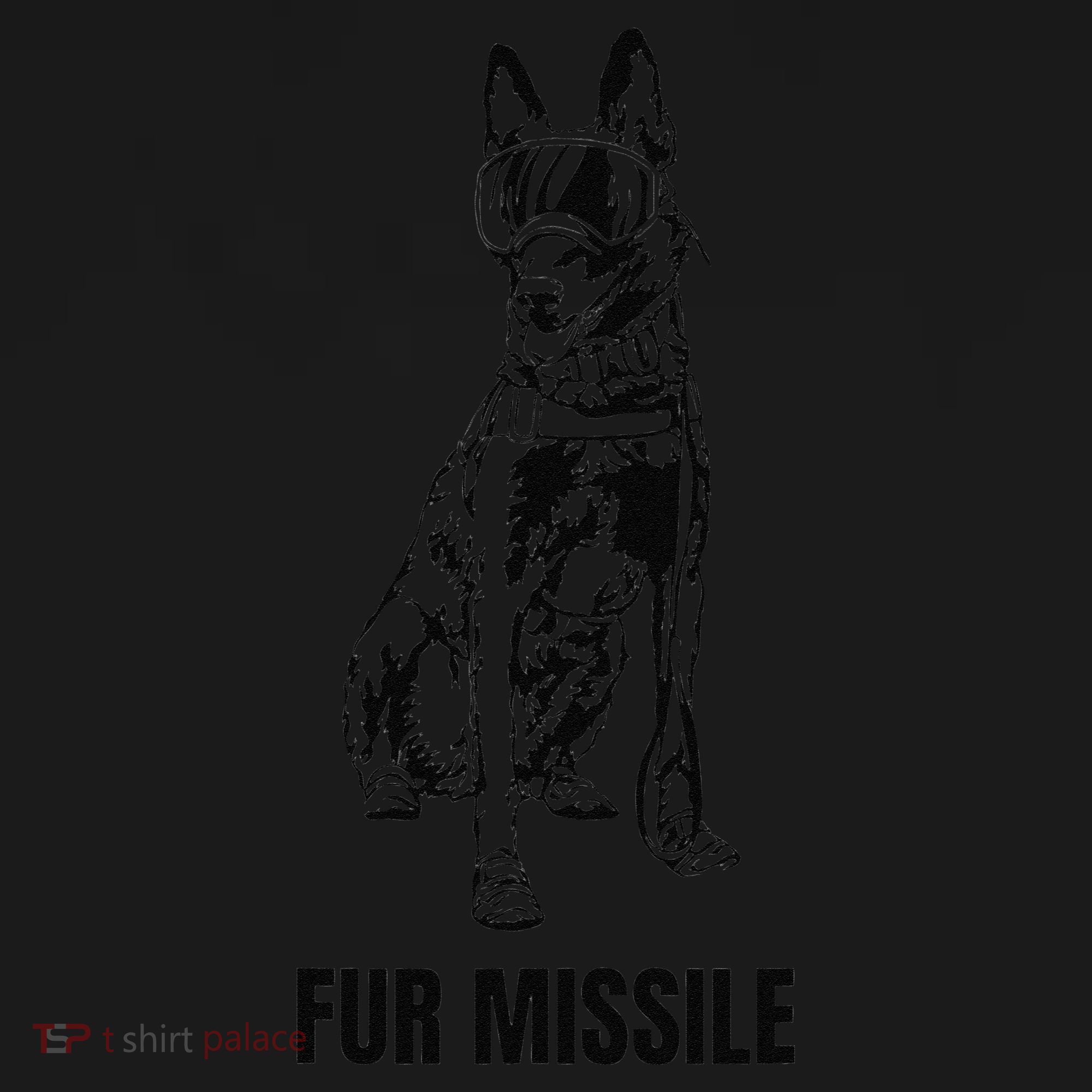 Fur Missile Funny Black Belgian Malinois Dog Women's Tank Top