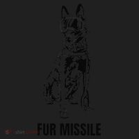 Fur Missile Funny Black Belgian Malinois Dog Golf Towel thumb 3