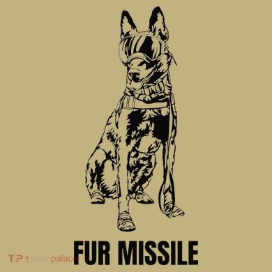 Fur Missile Funny Black Belgian Malinois Dog Sweatshirt