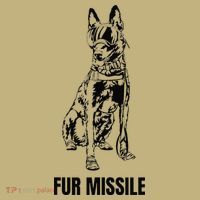 Fur Missile Funny Black Belgian Malinois Dog T-Shirt thumb 7