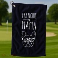 Frenchie Mama French Bulldog Pet Lover Womans Golf Towel thumb 1