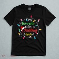Funny My Favorite Color Is Christmas Lights T-Shirt thumb 5