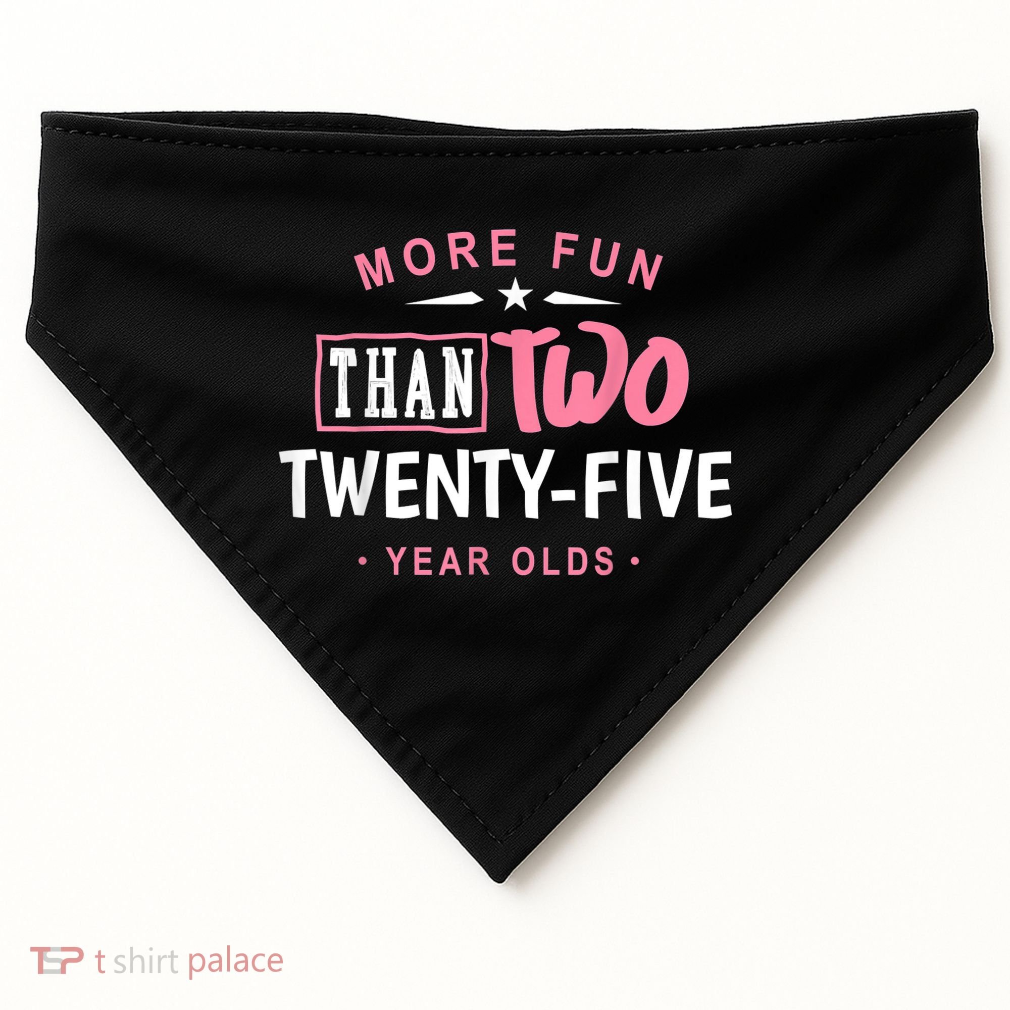 Funny More Fun Than Two 25 Year Old 50th Birthday USA-Made Doggie Bandana