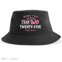 Funny More Fun Than Two 25 Year Old 50th Birthday Sustainable Bucket Hat thumb 0