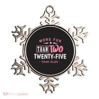 Funny More Fun Than Two 25 Year Old 50th Birthday Ornament thumb 0