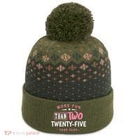 Funny More Fun Than Two 25 Year Old 50th Birthday The Baniff Cuffed Pom Beanie thumb 0