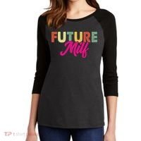 Future Milf Women's Tri-Blend 3/4-Sleeve Raglan Shirt thumb 2