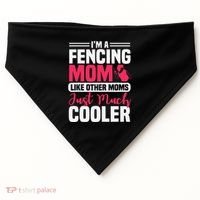 Fencing Mom Fence Foil Epee Sabre Sword Mother's Day USA-Made Doggie Bandana thumb 0