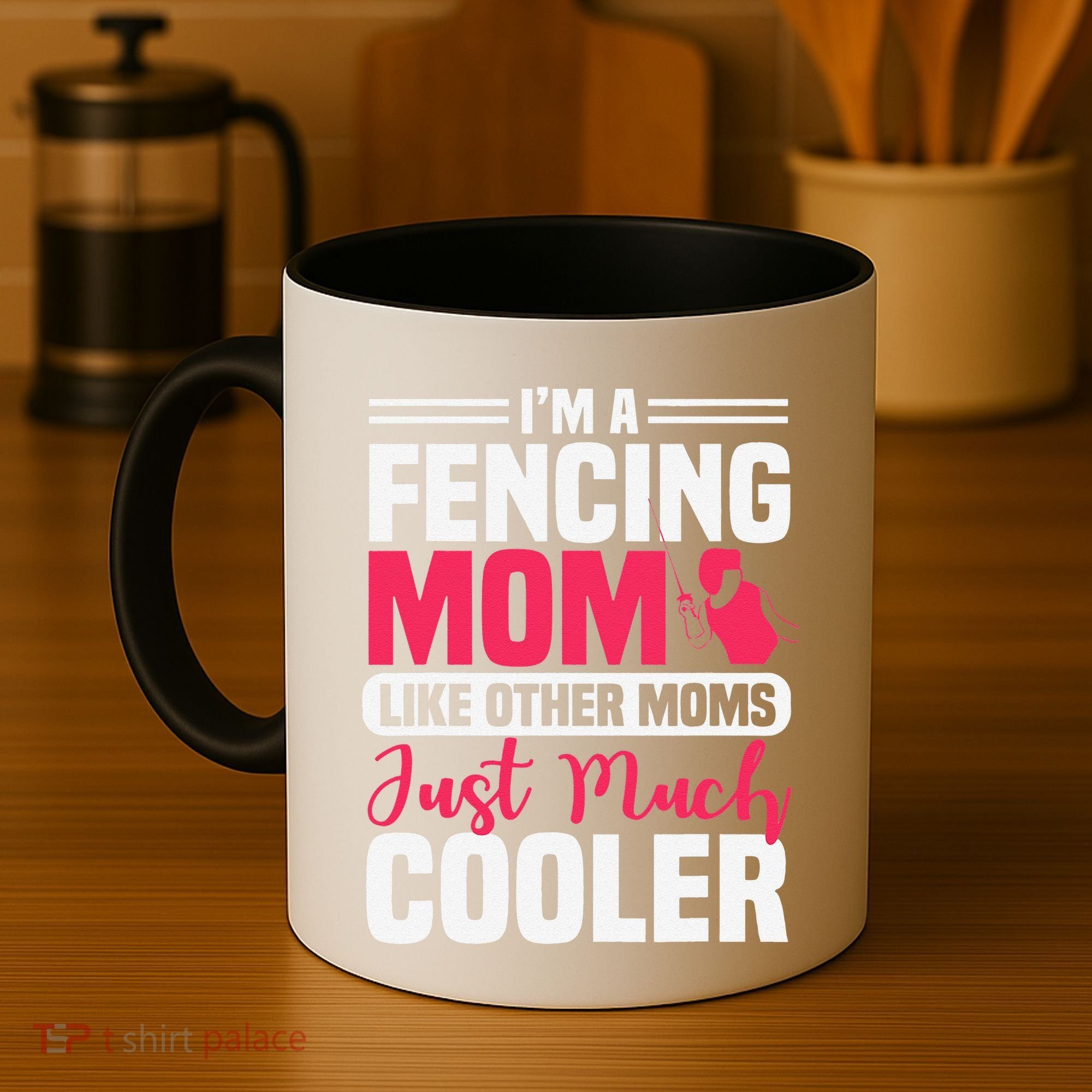 Fencing Mom Fence Foil Epee Sabre Sword Mother's Day Coffee Mug