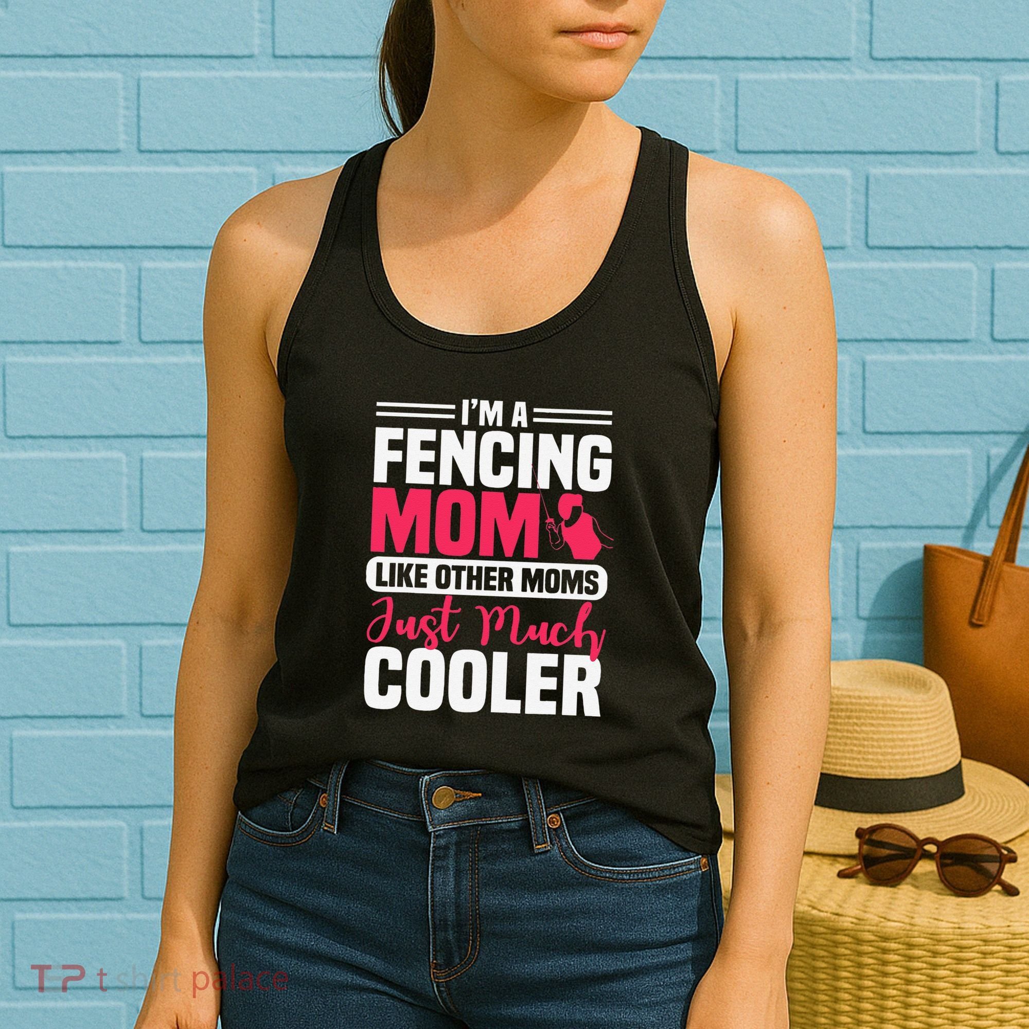 Fencing Mom Fence Foil Epee Sabre Sword Mother's Day Women's Tank Top