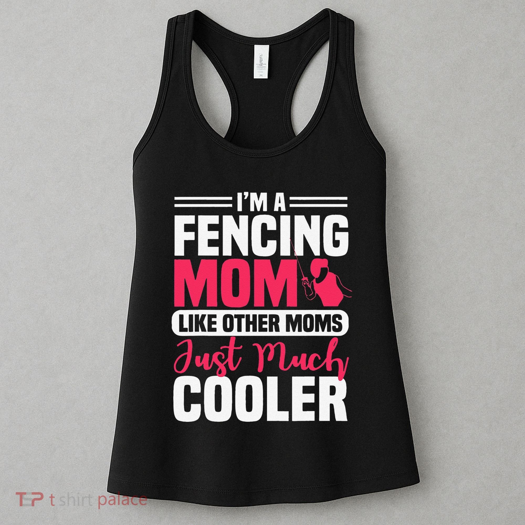 Fencing Mom Fence Foil Epee Sabre Sword Mother's Day Women's Tank Top