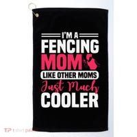 Fencing Mom Fence Foil Epee Sabre Sword Mother's Day Golf Towel thumb 0