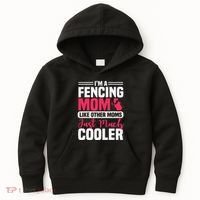 Fencing Mom Fence Foil Epee Sabre Sword Mother's Day Kids Hoodie thumb 0