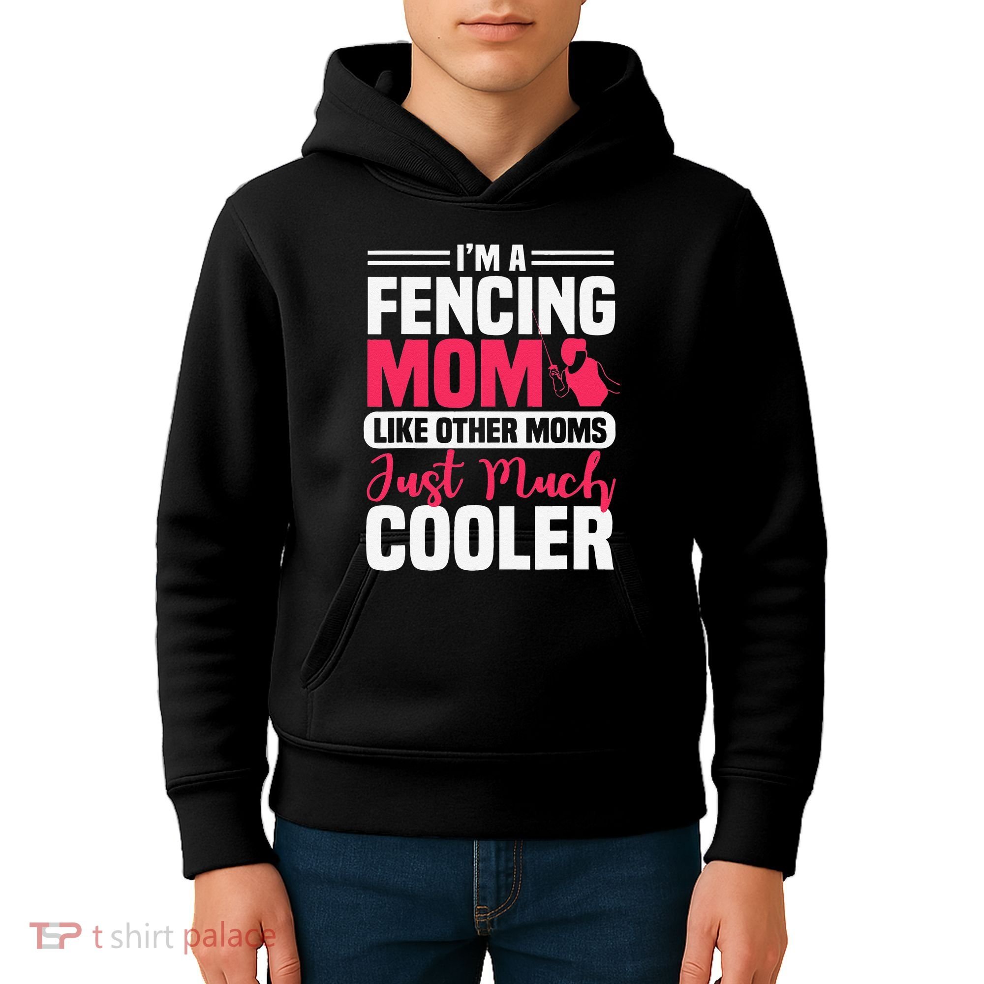 Fencing Mom Fence Foil Epee Sabre Sword Mother's Day Kids Hoodie