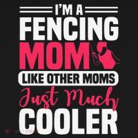 Fencing Mom Fence Foil Epee Sabre Sword Mother's Day Kids Long Sleeve Shirt thumb 2