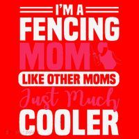 Fencing Mom Fence Foil Epee Sabre Sword Mother's Day Santa Hat thumb 1