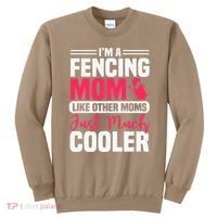 Fencing Mom Fence Foil Epee Sabre Sword Mother's Day Sweatshirt thumb 0