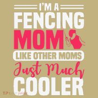 Fencing Mom Fence Foil Epee Sabre Sword Mother's Day Mousepad thumb 1