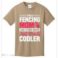 Fencing Mom Fence Foil Epee Sabre Sword Mother's Day Kids T-Shirt thumb 0