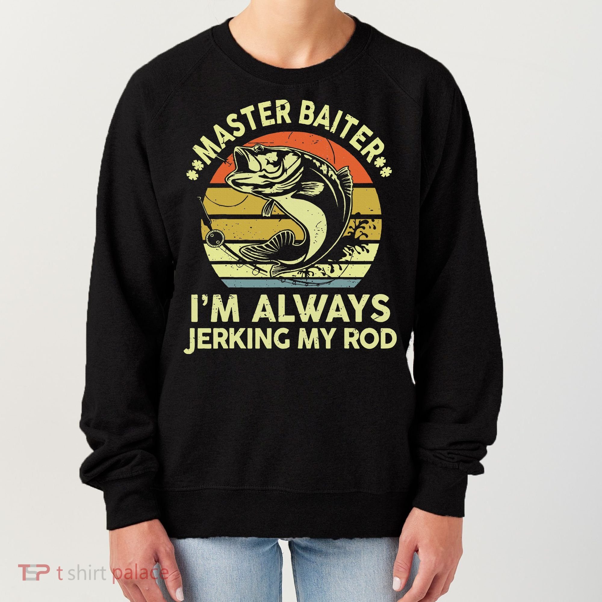 Fishing Masterbaiter Funny Bass Dad Women's Sweatshirt