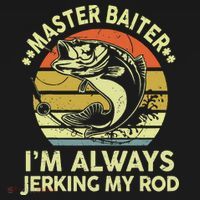 Fishing Masterbaiter Funny Bass Dad USA-Made Doggie Bandana thumb 2